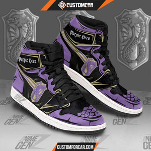 Purple Orca JD Sneakers Black Clover Custom Anime Shoes