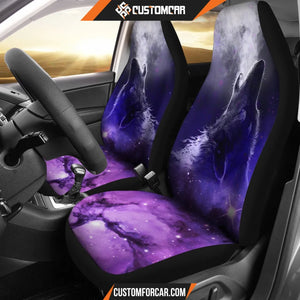 Purple Sky & Wolf seat Covers DECORINCAR