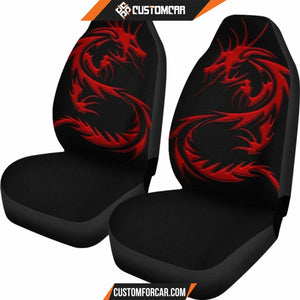 Red Dragon Pattern Car Seat Covers Universal Fit For Car