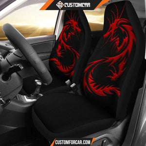 Red Dragon Pattern Car Seat Covers Universal Fit For Car