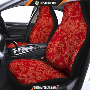 Red Oriental Chinese Dragon Car Seat covers Car Accessoriess