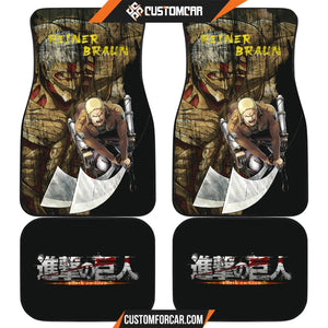 Reiner Braun Attack On Titan Car Floor Mats Anime Car