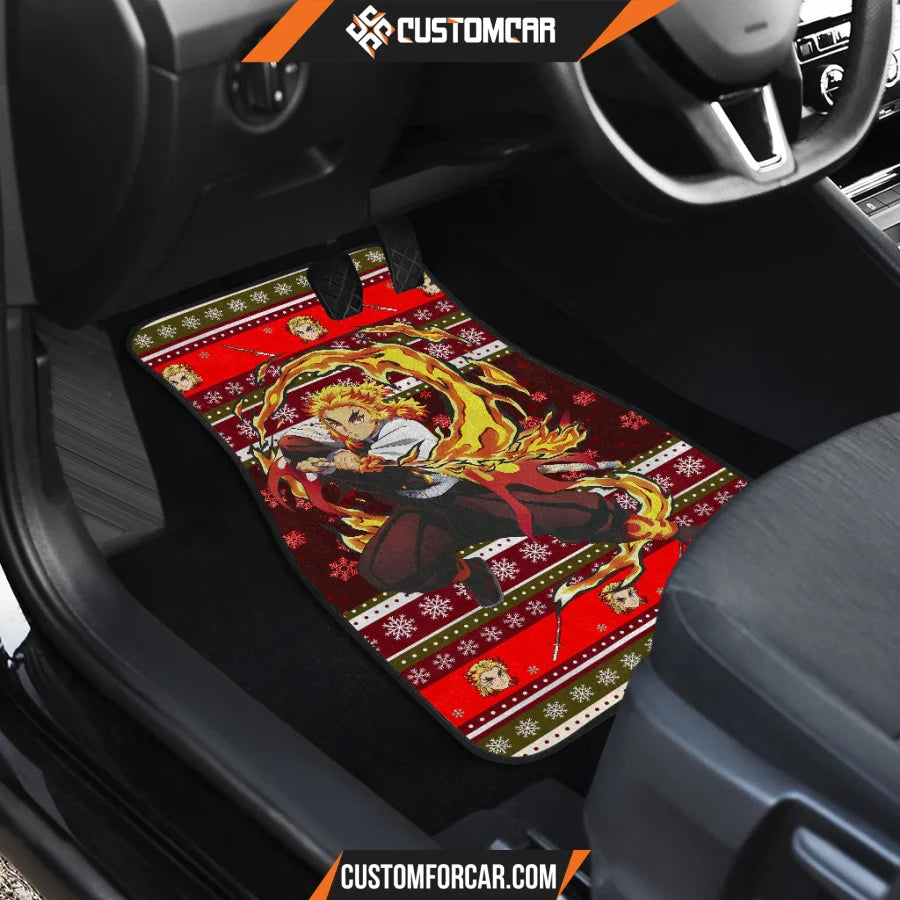 Rengoku Kyojuro Demon Slayer Car Floor Mats Anime Car