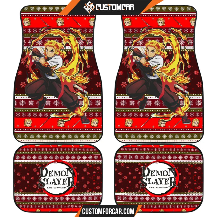 Rengoku Kyojuro Demon Slayer Car Floor Mats Anime Car