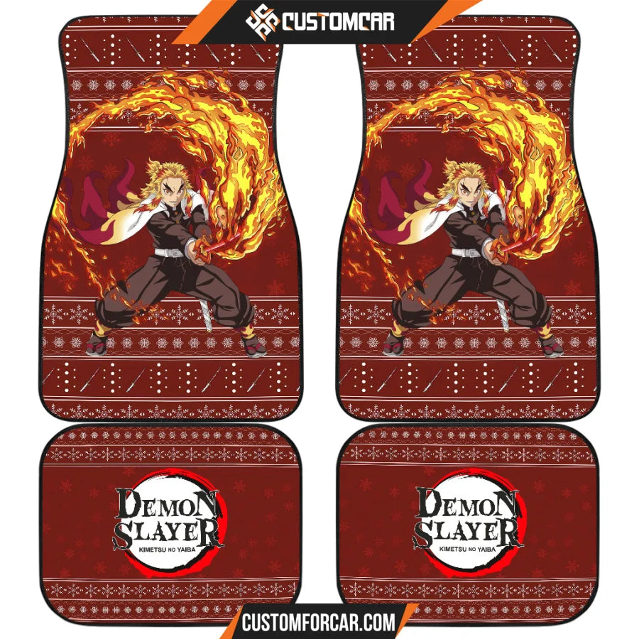 Rengoku Kyojuro Demon Slayer Car Floor Mats Anime Car