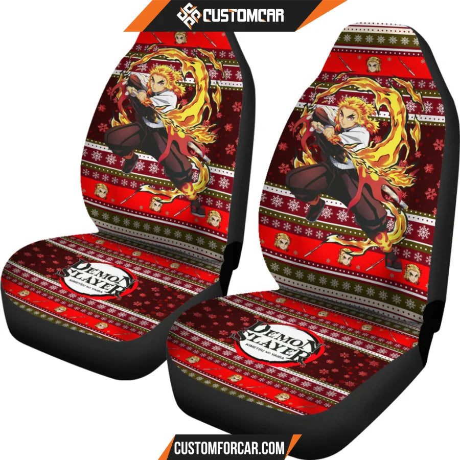 Rengoku Kyojuro Demon Slayer Car Seat Covers Anime Car