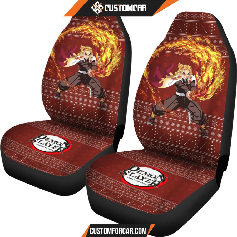 Rengoku Kyojuro Demon Slayer Car Seat Covers Anime Car