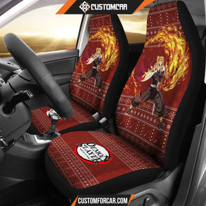 Rengoku Kyojuro Demon Slayer Car Seat Covers Anime Car