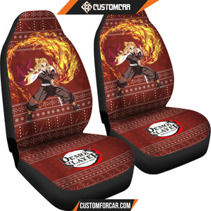 Rengoku Kyojuro Demon Slayer Car Seat Covers Anime Car