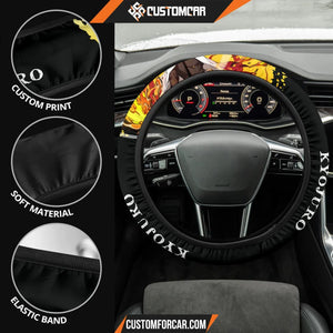 Rengoku Kyojuro Demon Slayer Steering Wheel Cover Anime Car