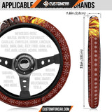 Rengoku Kyojuro Demon Slayer Steering Wheel Cover Anime Car