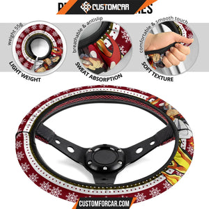 Rengoku Kyojuro Demon Slayer Steering Wheel Cover Anime Car