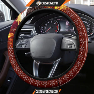 Rengoku Kyojuro Demon Slayer Steering Wheel Cover Anime Car