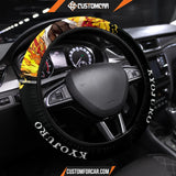 Rengoku Kyojuro Demon Slayer Steering Wheel Cover Anime Car