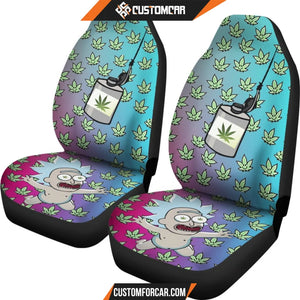 Rick And Morty Car Seat Covers Baby Rick Flying Weed Patterns Seat Covers D31301 DECORINCAR 4