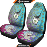 Rick And Morty Car Seat Covers Baby Rick Flying Weed Patterns Seat Covers D31301 DECORINCAR 2