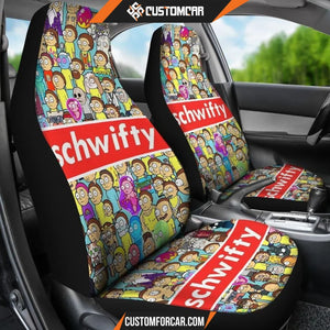 Rick And Morty Car Seat Covers Morty Emotions Schwifty Logo Seat Covers R21601 DECORINCAR 3