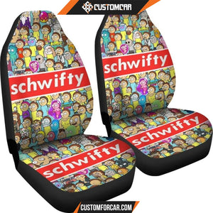 Rick And Morty Car Seat Covers Morty Emotions Schwifty Logo Seat Covers R21601 DECORINCAR 4