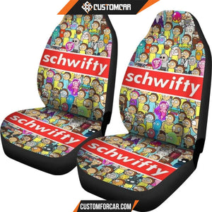 Rick And Morty Car Seat Covers Morty Emotions Schwifty Logo Seat Covers R21601 DECORINCAR 4