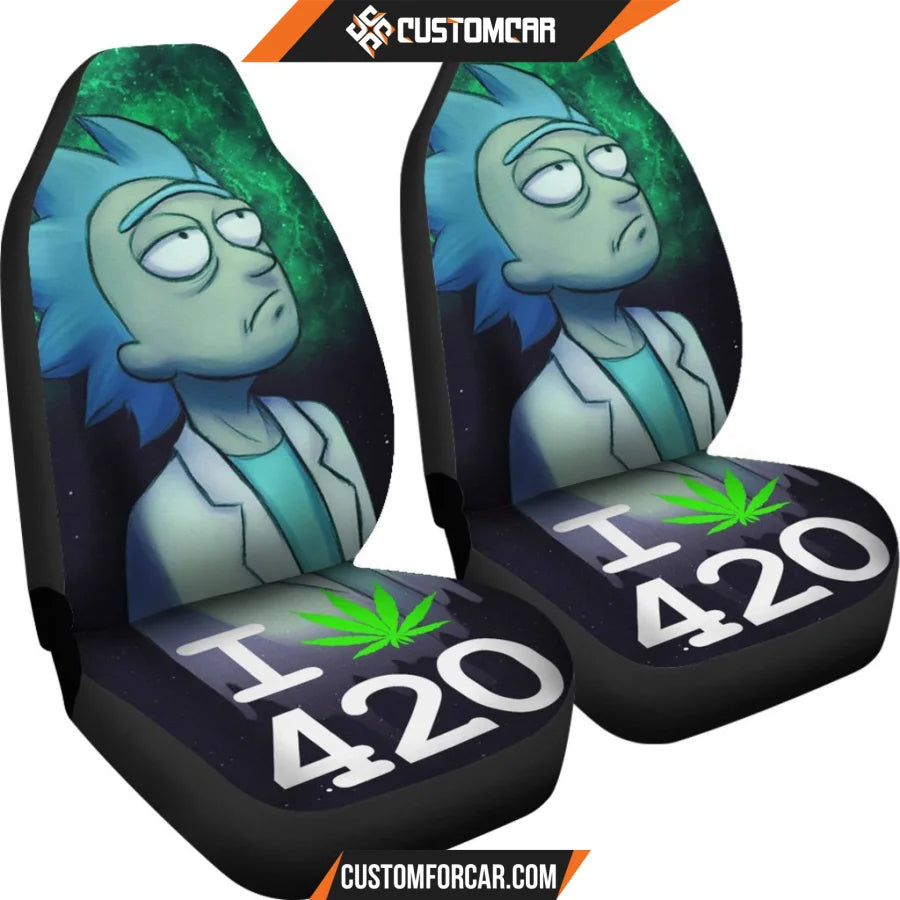 Rick And Morty Car Seat Covers Handsome Rick I Love 420 Seat Covers NT041501 DECORINCAR 4