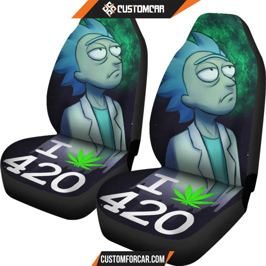 Rick And Morty Car Seat Covers Handsome Rick I Love 420 Seat Covers NT041501 DECORINCAR 2