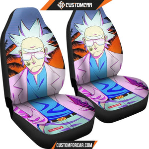 Rick And Morty Car Seat Covers Handsome Rick Miami Retrowave