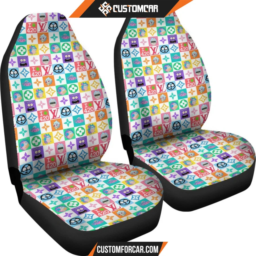 Rick And Morty Car Seat Covers Rick Morty Luxury Patterns 
