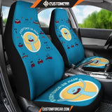 Rick And Morty Car Seat Covers Mr. Meeseeks Emotions Existence Is Pain Seat Covers R21602 DECORINCAR 3