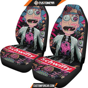 Rick And Morty Car Seat Covers Nature Rick Organs Schwifty Logo Seat Covers R21603 DECORINCAR 4