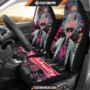 Rick And Morty Car Seat Covers Nature Rick Organs Schwifty Logo Seat Covers R21603 DECORINCAR 1