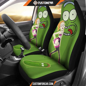 Rick And Morty Car Seat Covers Pickle Rick And Sexy Summer Smith Seat Covers R21604 DECORINCAR 1