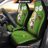 Rick And Morty Car Seat Covers Pickle Rick And Sexy Summer Smith Seat Covers R21604 DECORINCAR 1