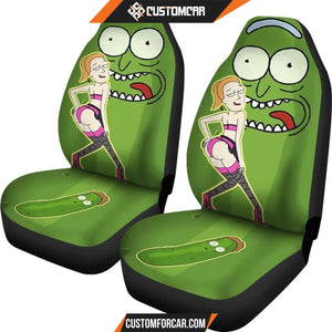 Rick And Morty Car Seat Covers Pickle Rick And Sexy Summer Smith Seat Covers R21604 DECORINCAR 4