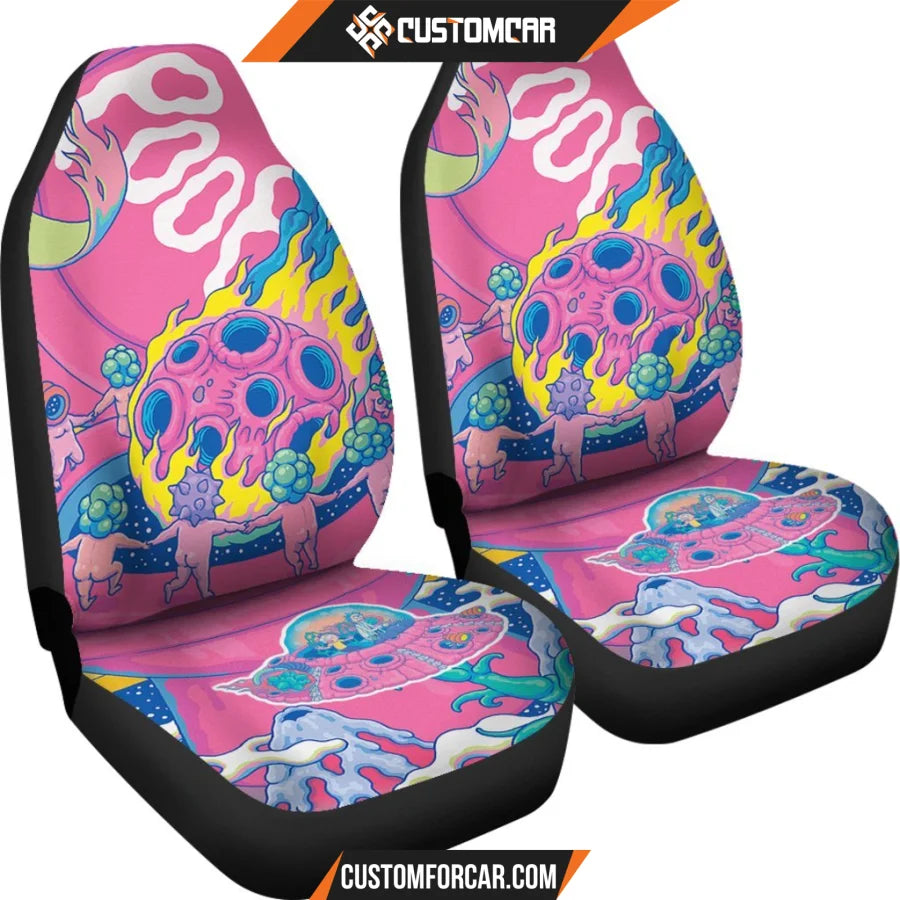 Rick And Morty Car Seat Covers Rick & Morty Poop Planet Seat Covers R51405 DECORINCAR 4