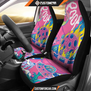 Rick And Morty Car Seat Covers Rick & Morty Poop Planet Seat Covers R51405 DECORINCAR 1