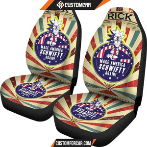 Rick And Morty Car Seat Covers President Rick Make America 