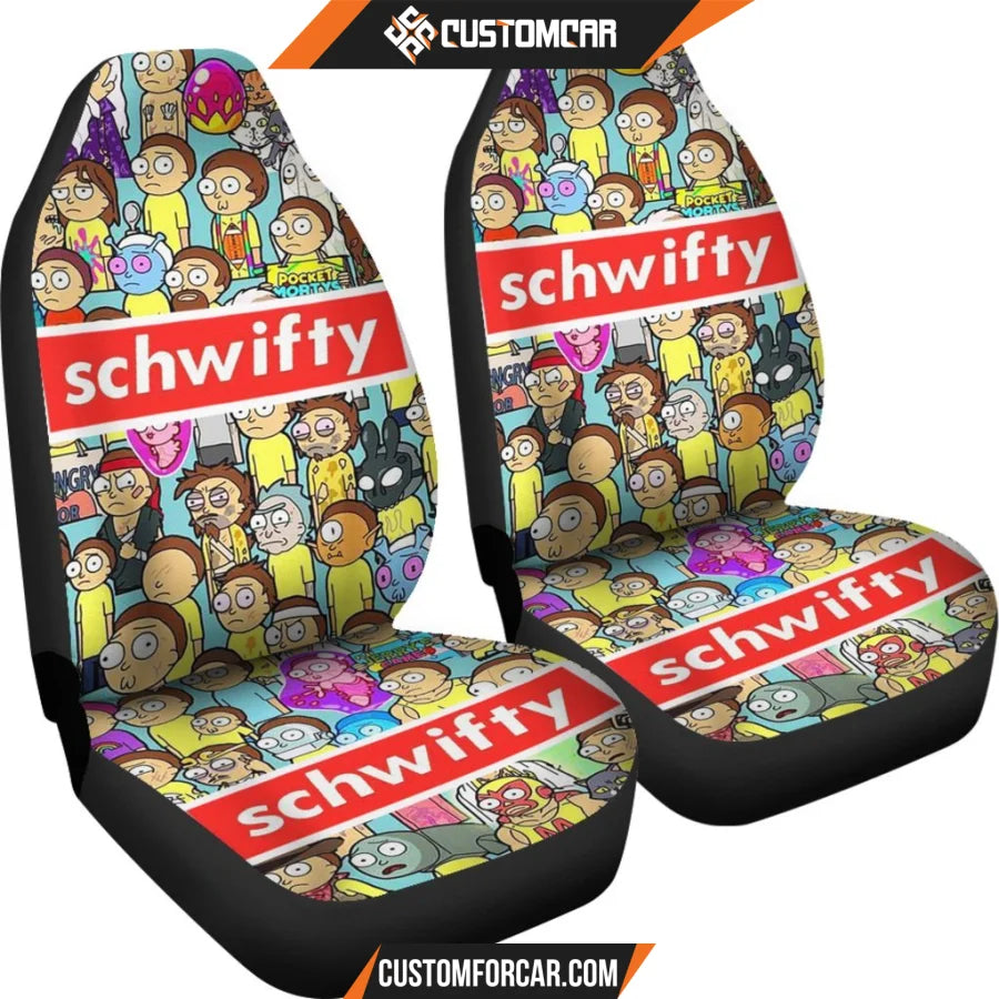 Rick And Morty Car Seat Covers Schwifty Morty Modes Seat Covers R51407 DECORINCAR 4