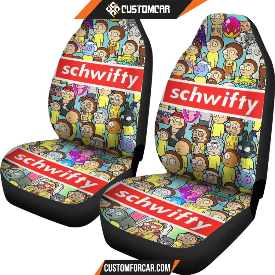 Rick And Morty Car Seat Covers Schwifty Morty Modes Seat Covers R51407 DECORINCAR 2
