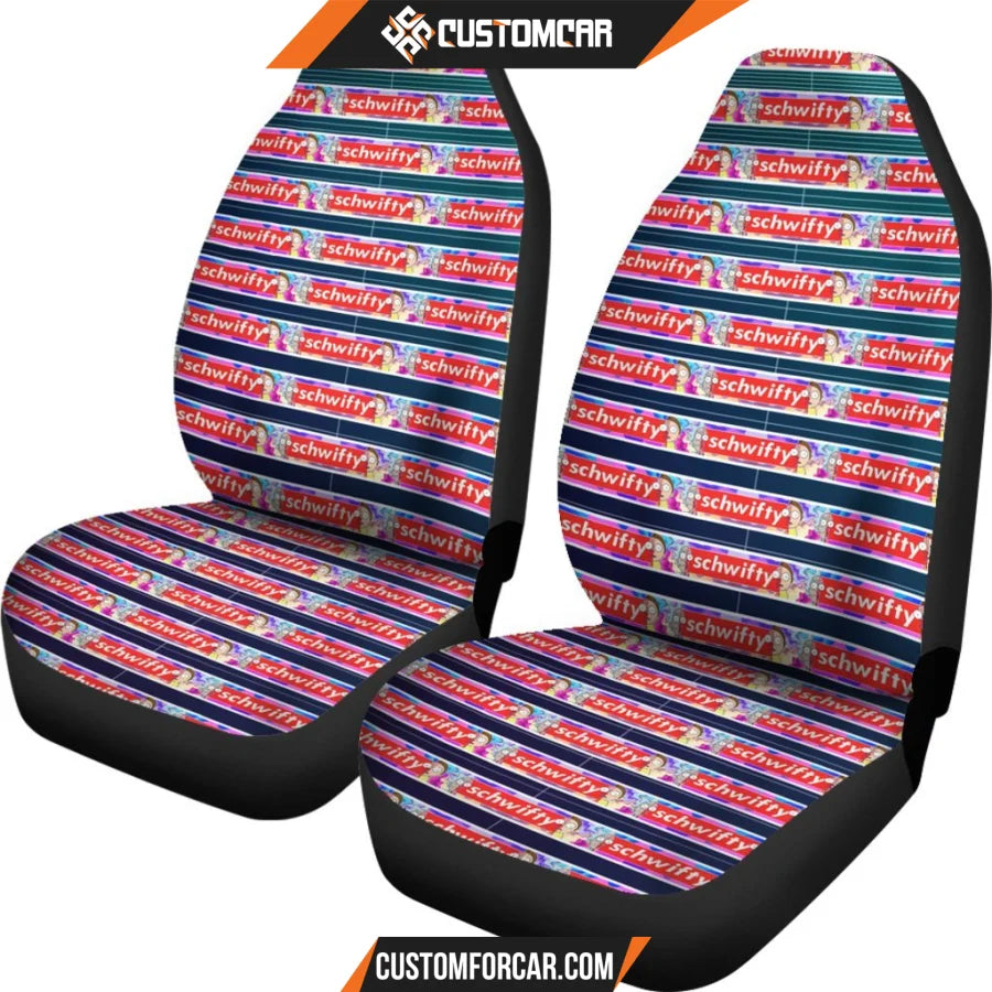 Rick And Morty Car Seat Covers Rick & Morty Schwifty Patterns Seat Covers R51403 DECORINCAR 2