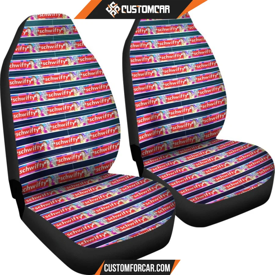 Rick And Morty Car Seat Covers Rick & Morty Schwifty Patterns Seat Covers R51403 DECORINCAR 4