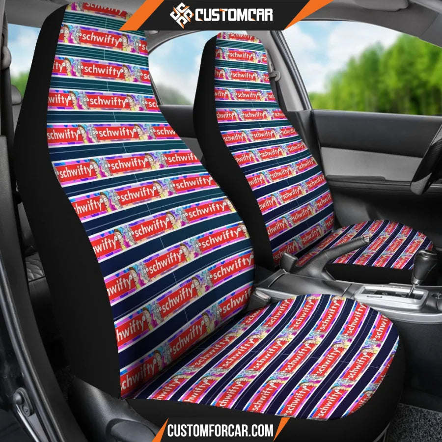 Rick And Morty Car Seat Covers Rick & Morty Schwifty Patterns Seat Covers R51403 DECORINCAR 3