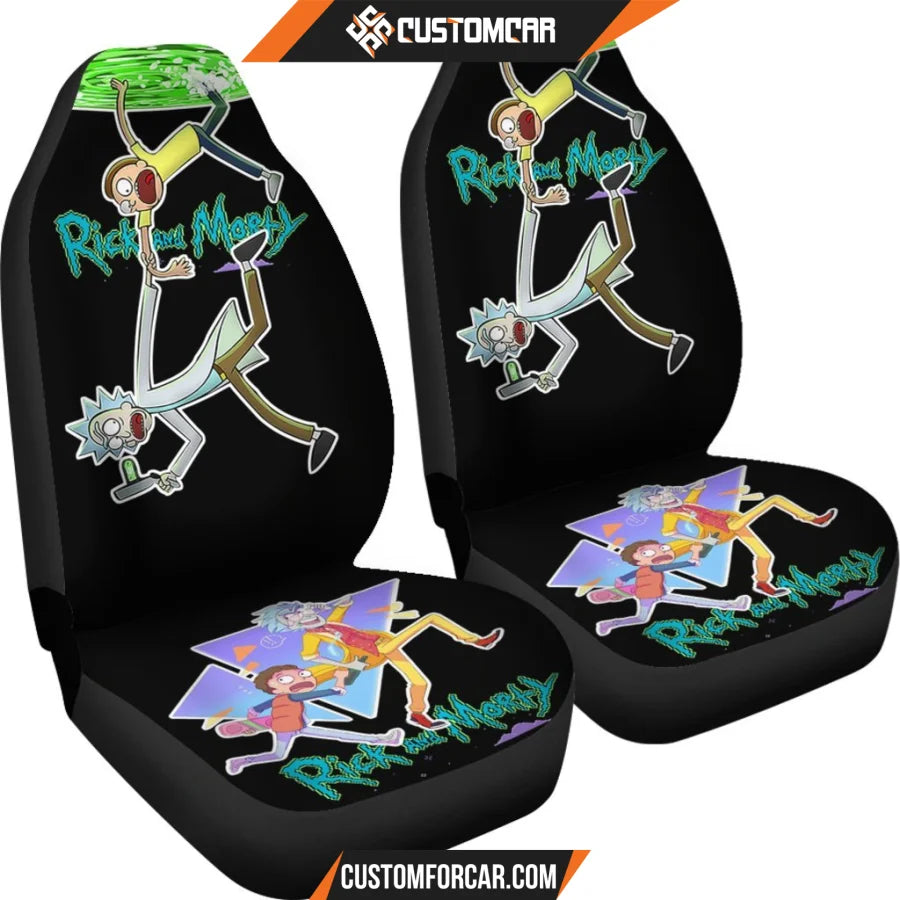 Rick And Morty Car Seat Covers Rick & Morty Teleport Game Mode Seat Covers D31303 DECORINCAR 4