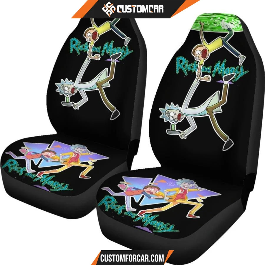 Rick And Morty Car Seat Covers Rick & Morty Teleport Game Mode Seat Covers D31303 DECORINCAR 2