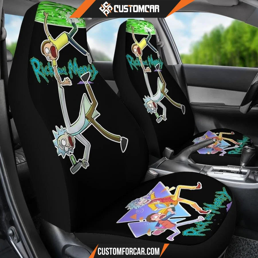 Rick And Morty Car Seat Covers Rick & Morty Teleport Game Mode Seat Covers D31303 DECORINCAR 3