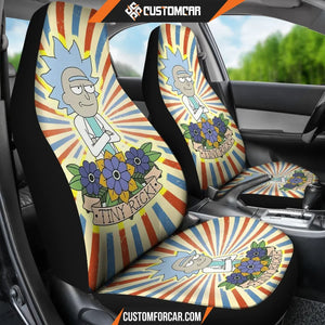Rick And Morty Car Seat Covers Tiny Rick Flowers Retro Seat 