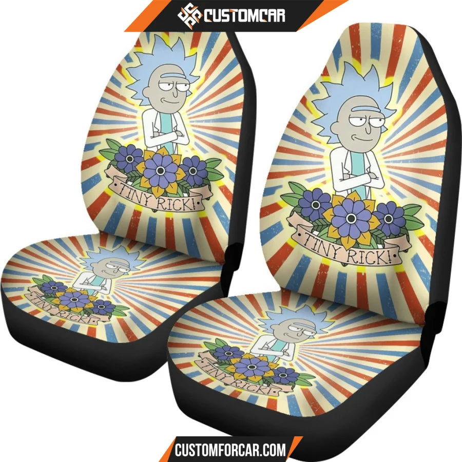 Rick And Morty Car Seat Covers Tiny Rick Flowers Retro Seat 