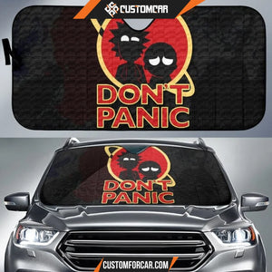 Rick And Morty Car Sun Shade Don’t Panic Rick And Morty 