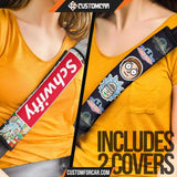 Rick And Morty Seat Belt Covers Rick Morty Characters Schwifty Logo Belt Covers R21610 DECORINCAR 4