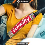 Rick And Morty Seat Belt Covers Morty Emotions Schwifty Logo Belt Covers R21602 DECORINCAR 1