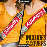 Rick And Morty Seat Belt Covers Morty Emotions Schwifty Logo Belt Covers R21602 DECORINCAR 4